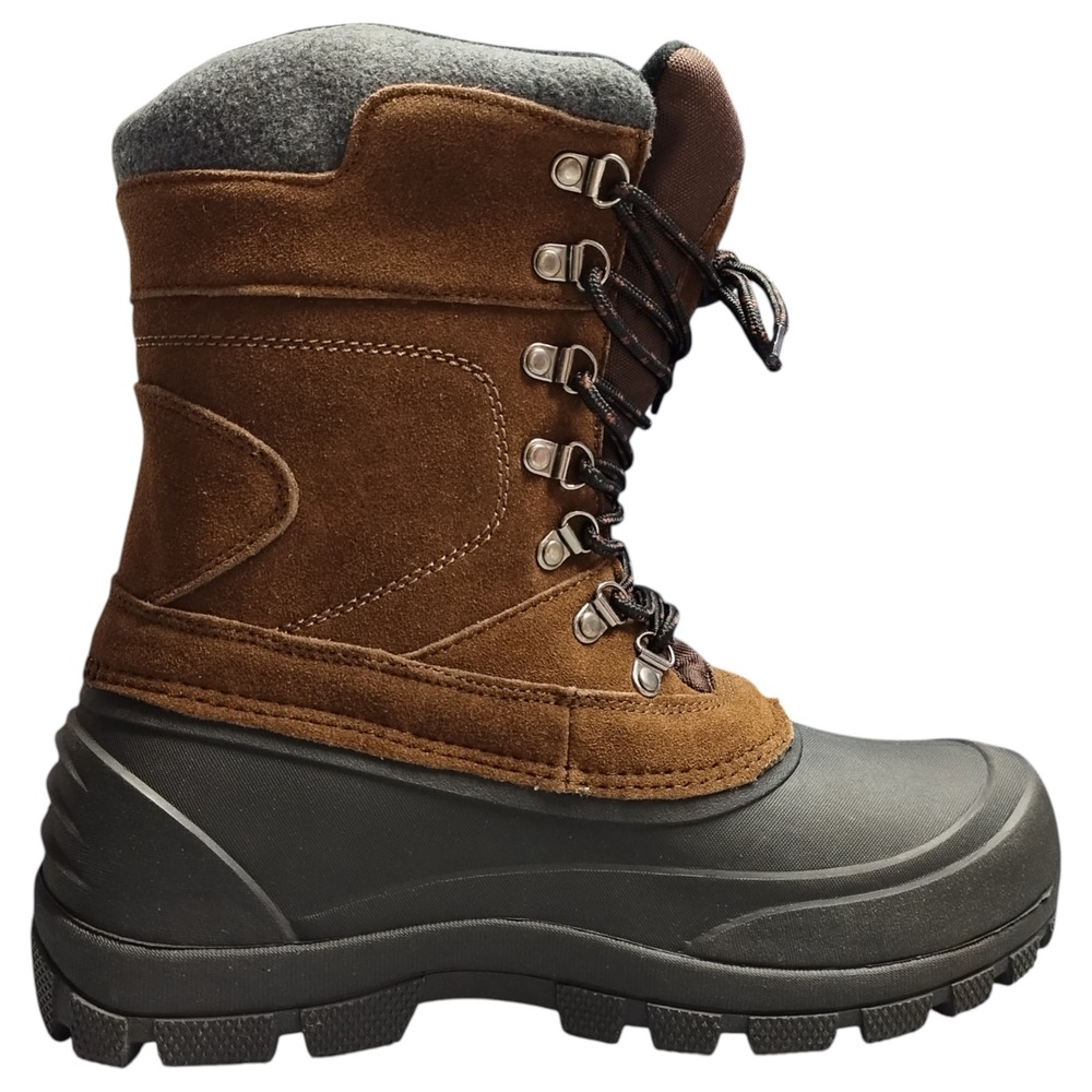 Northeast Outfitters Pac Winter Boots Mens 8 Brown Black Leather Water Resistant